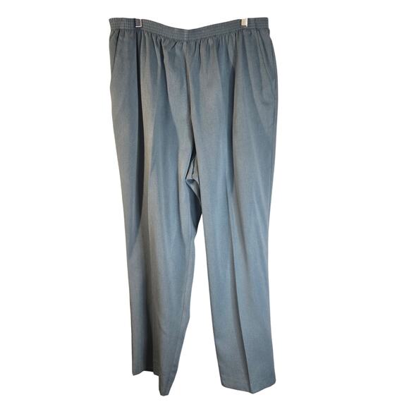 ALFRED DUNNER Size 18 Soft Blue-Gray Pants - Relaxed Straight Leg Comfort [0411] - Picture 1 of 8